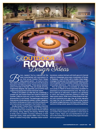 Ryan Hughes Design Build Headlines Hearth and Homes Magazine Special Issue - The Outdoor Room August 2016